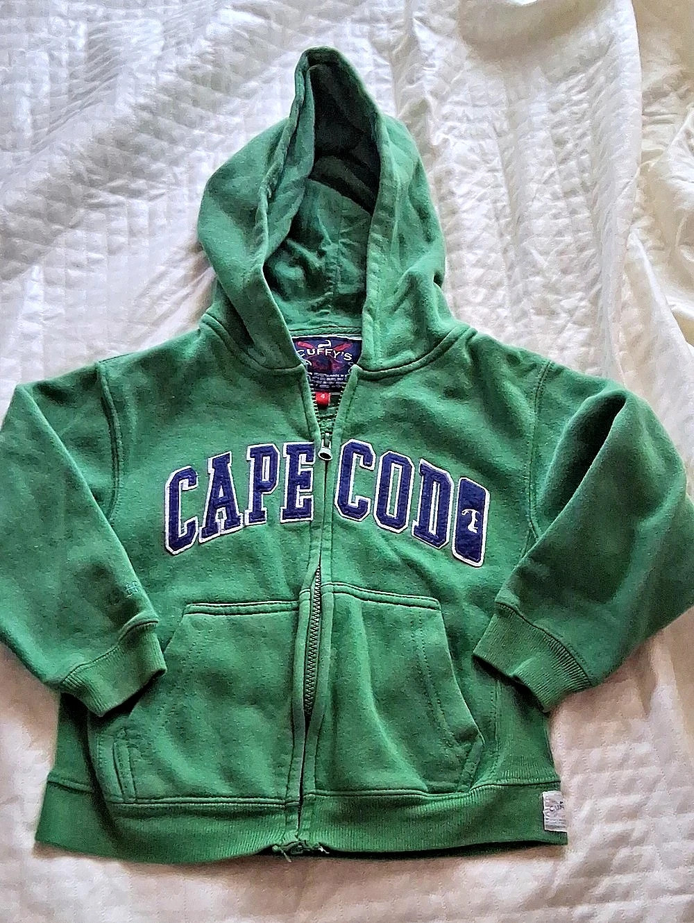Cuffy's Cape Cod Zip Hoodie Boys Size 4 Preppy